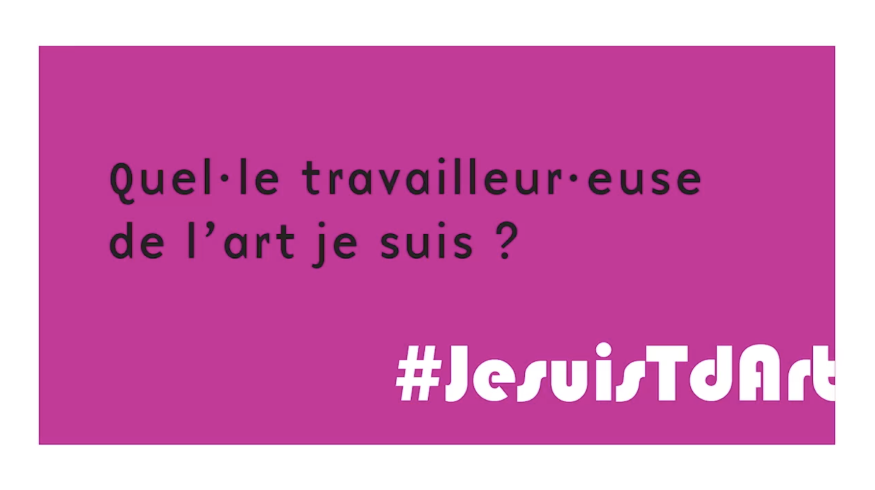TRAVAILLEUR•SES DE L'ART, À NOS TÉMOIGNAGES ! - Michel Larive
